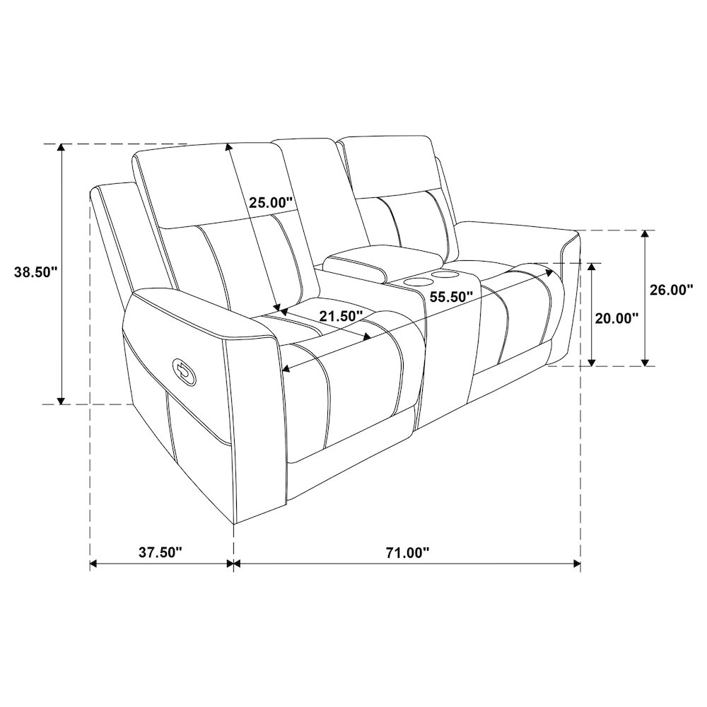 Brentwood Upholstered Motion Reclining Loveseat Taupe. Picture 16