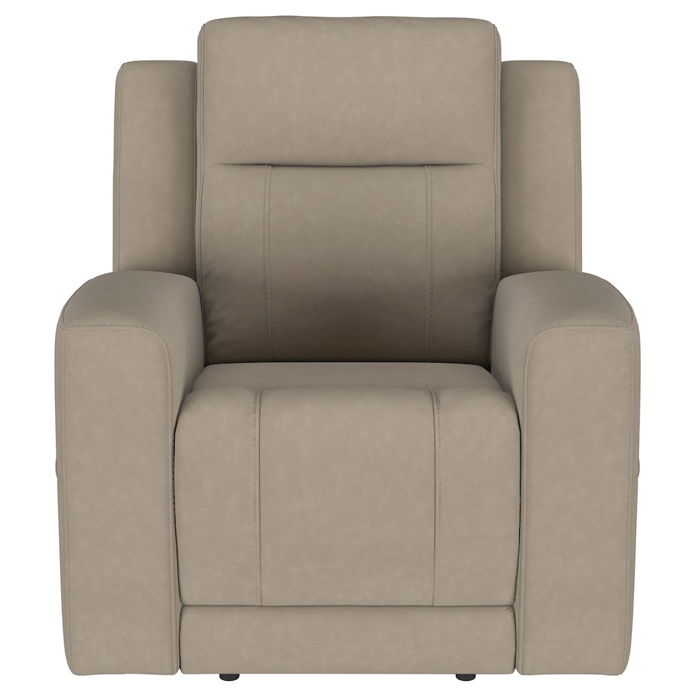 Brentwood Upholstered Recliner Chair Taupe. Picture 4
