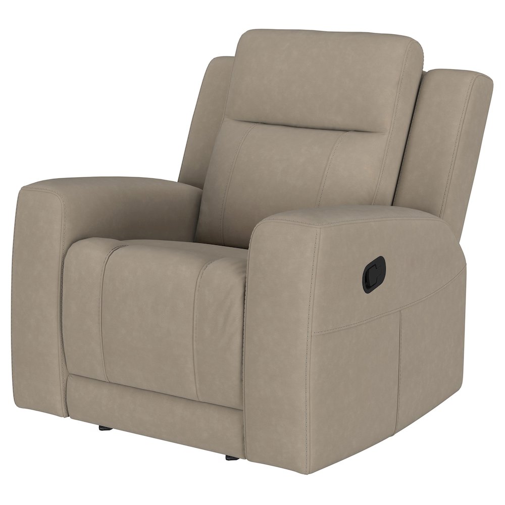 Brentwood Upholstered Recliner Chair Taupe. Picture 5