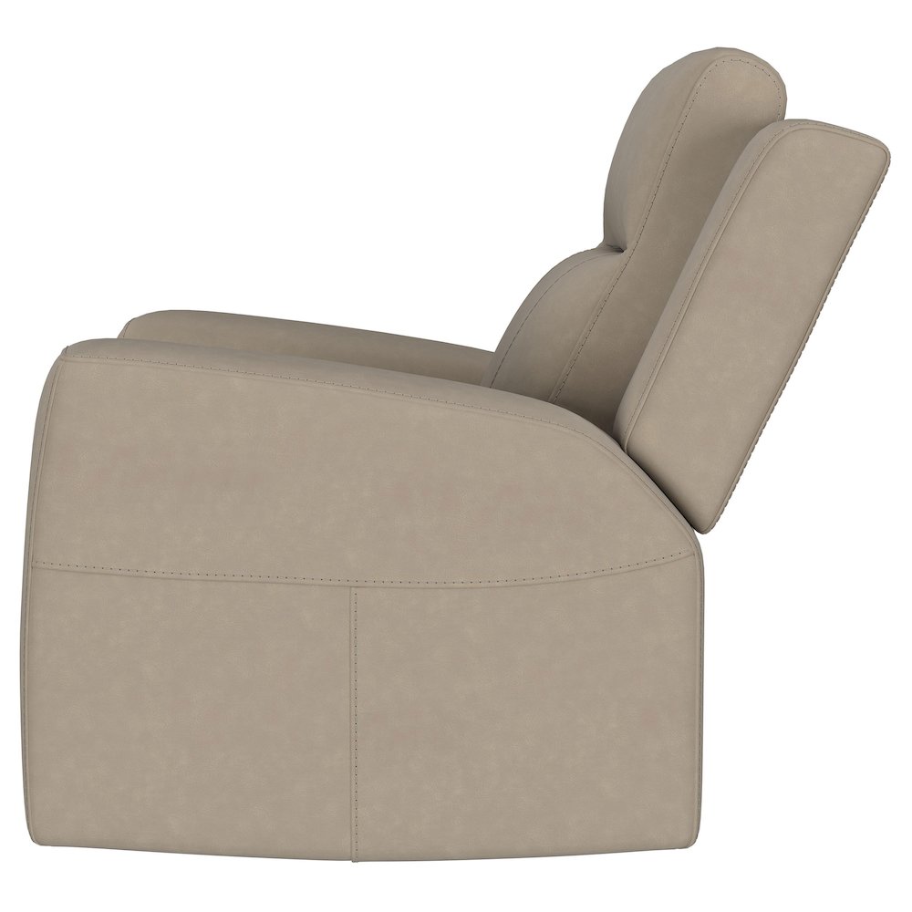 Brentwood Upholstered Recliner Chair Taupe. Picture 6
