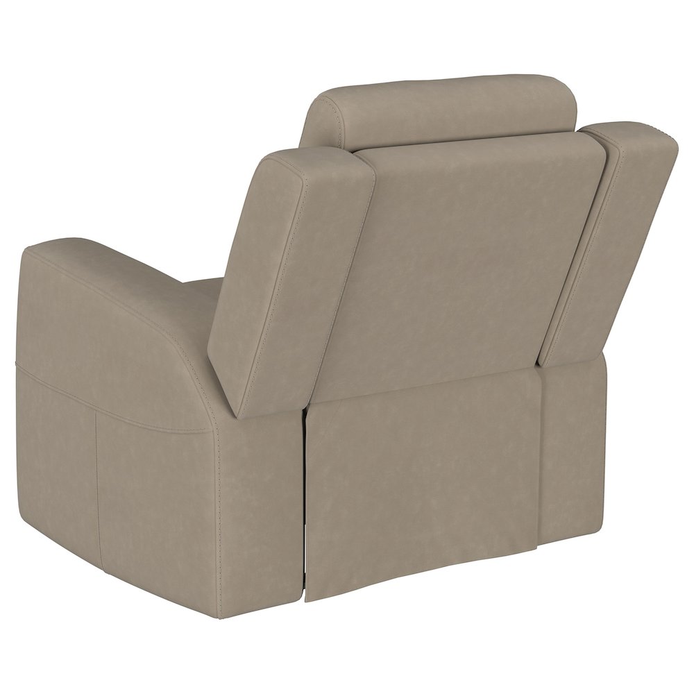 Brentwood Upholstered Recliner Chair Taupe. Picture 7