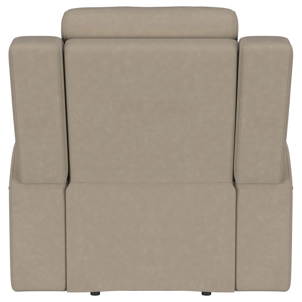 Brentwood Upholstered Recliner Chair Taupe. Picture 8