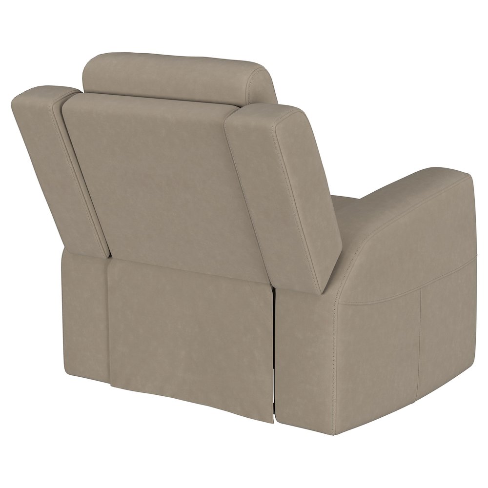 Brentwood Upholstered Recliner Chair Taupe. Picture 9