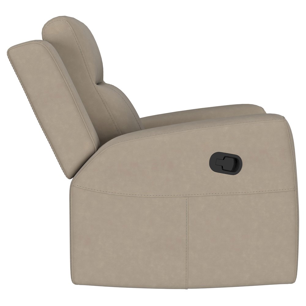 Brentwood Upholstered Recliner Chair Taupe. Picture 10
