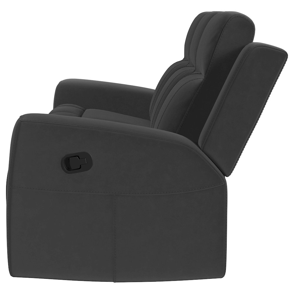 Brentwood Upholstered Motion Reclining Sofa Dark Charcoal. Picture 5