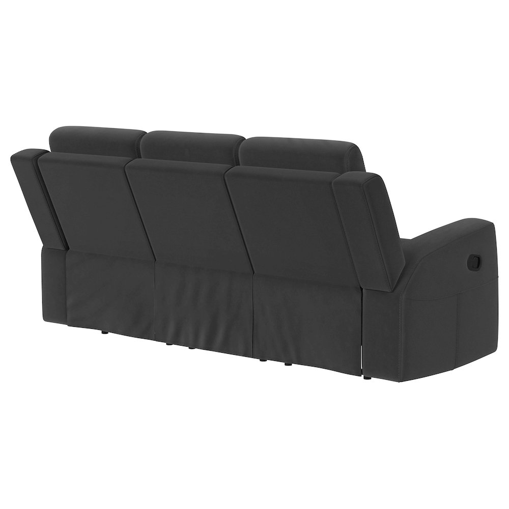 Brentwood Upholstered Motion Reclining Sofa Dark Charcoal. Picture 7