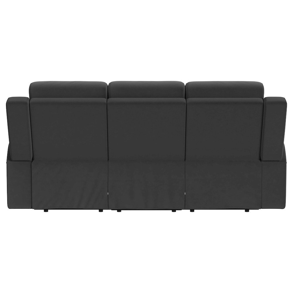 Brentwood Upholstered Motion Reclining Sofa Dark Charcoal. Picture 8