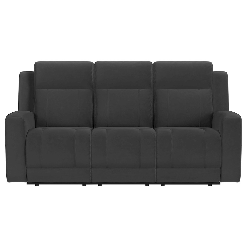 Brentwood 3-piece Upholstered Reclining Sofa Set Charcoal. Picture 4