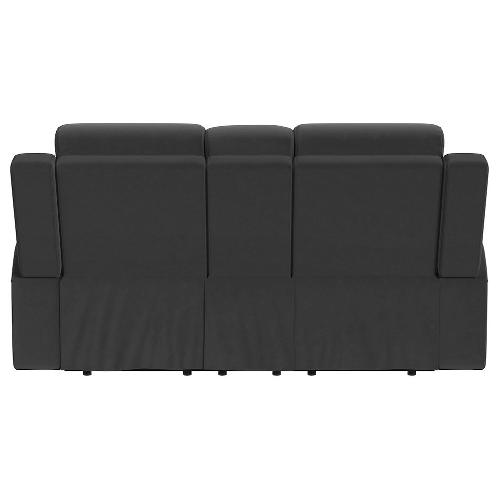 Brentwood Upholstered Reclining Loveseat Dark Charcoal. Picture 7