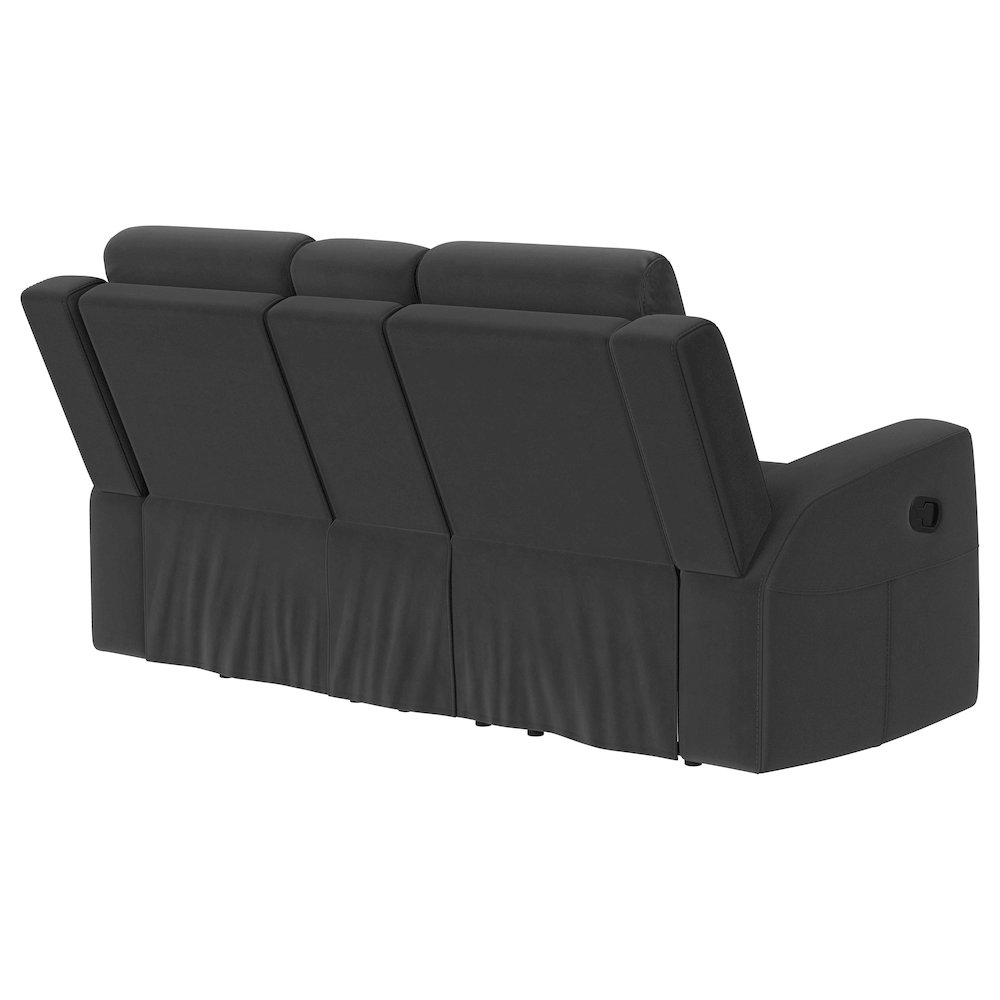Brentwood Upholstered Reclining Loveseat Dark Charcoal. Picture 8
