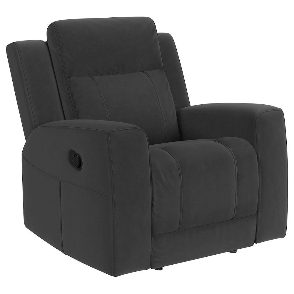 Brentwood Upholstered Recliner Chair Dark Charcoal. Picture 1