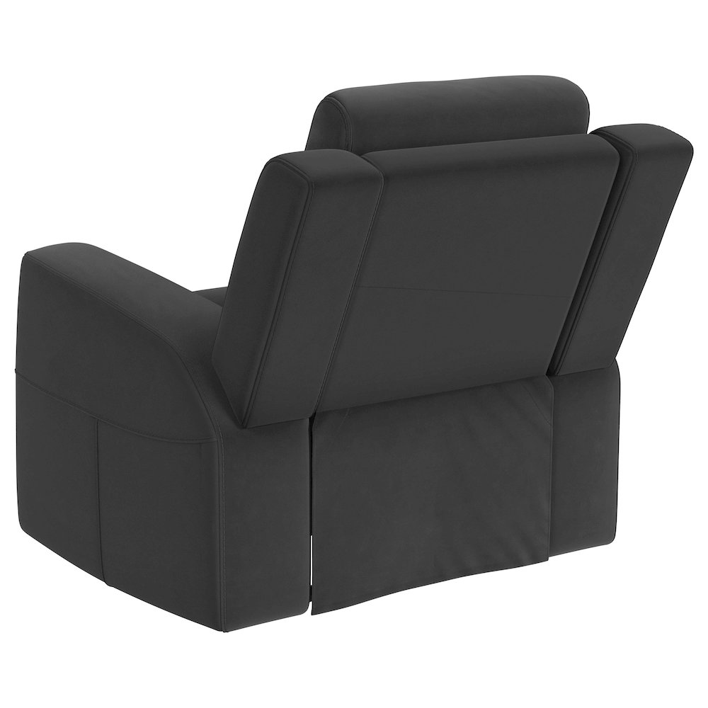 Brentwood Upholstered Recliner Chair Dark Charcoal. Picture 6
