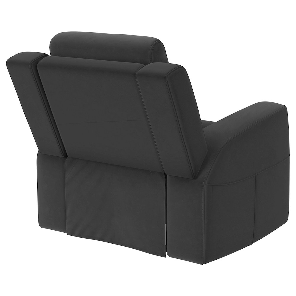 Brentwood Upholstered Recliner Chair Dark Charcoal. Picture 7
