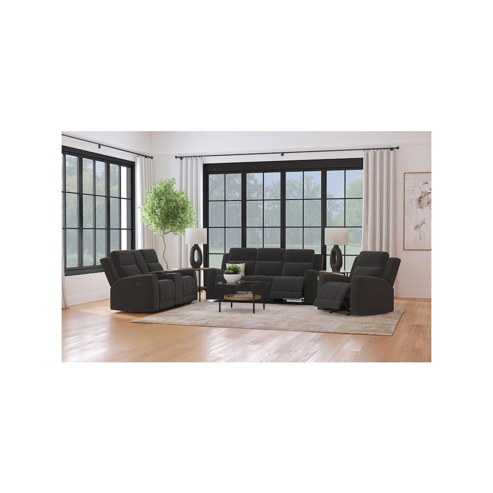 Brentwood Upholstered Recliner Chair Dark Charcoal. Picture 11