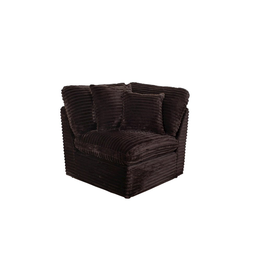 Collins Modular Corner Chair Chocolate Brown. Picture 1