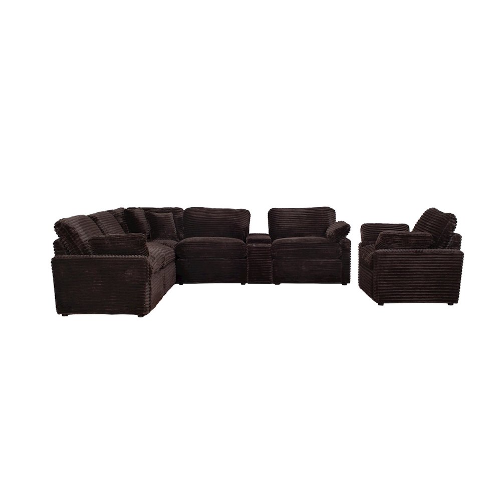 Collins Modular RAF Power Recliner Chocolate Brown. Picture 2