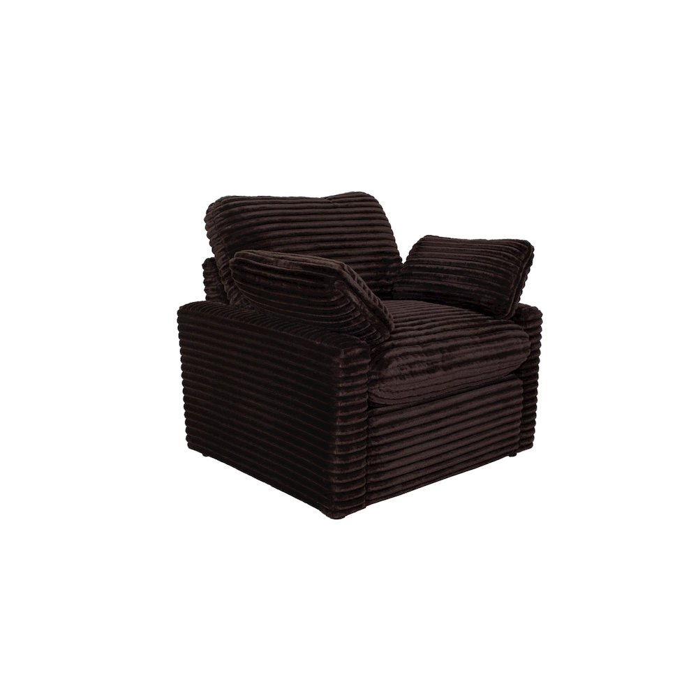 Collins Upholstered Power Recliner Chair Chocolate Brown. Picture 1