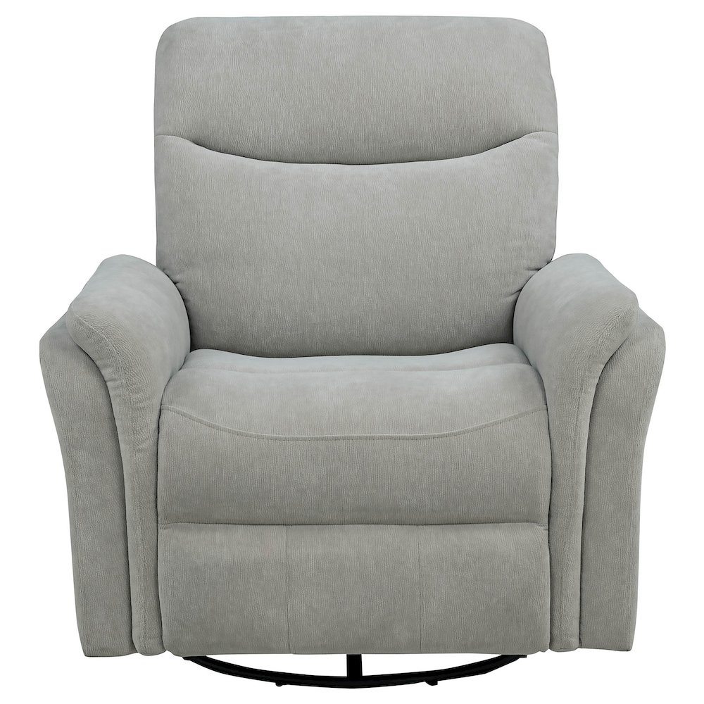 Adler Upholstered Power Swivel Glider Recliner Ivory. Picture 6