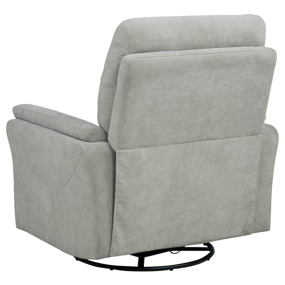 Adler Upholstered Power Swivel Glider Recliner Ivory. Picture 7