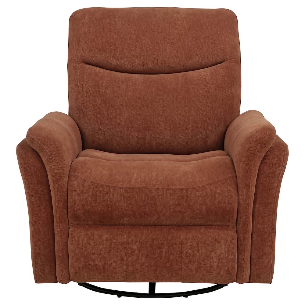 Adler Upholstered Power Swivel Glider Recliner Rust. Picture 6