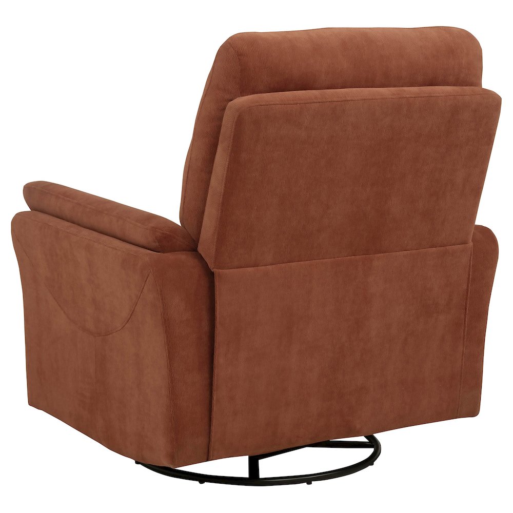 Adler Upholstered Power Swivel Glider Recliner Rust. Picture 7