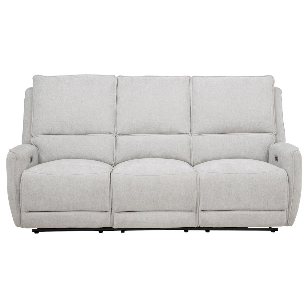 Sylmar Chenille Upholstered Power Reclining Sofa Dove Grey. Picture 5