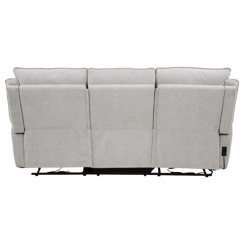 Sylmar Chenille Upholstered Power Reclining Sofa Dove Grey. Picture 8