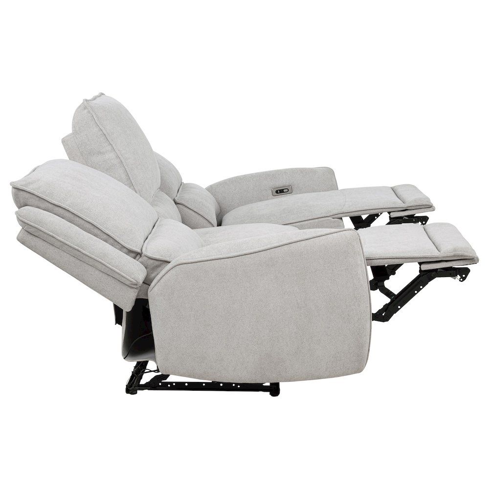 Sylmar Chenille Upholstered Power Reclining Sofa Dove Grey. Picture 11