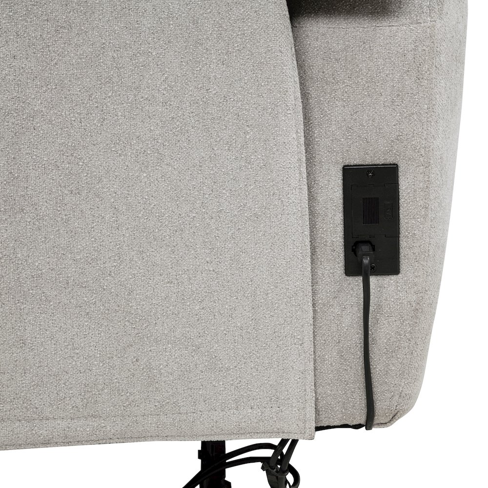 Sylmar Chenille Upholstered Power Reclining Sofa Dove Grey. Picture 13