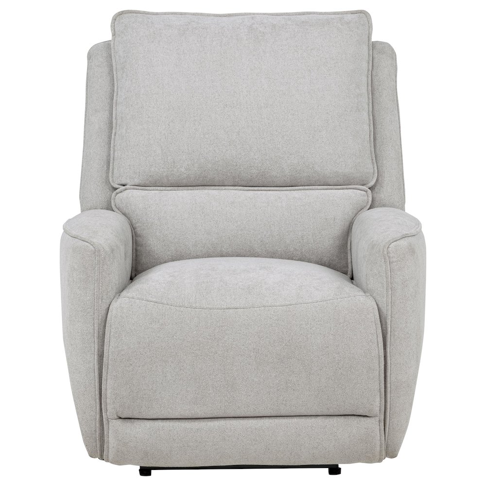 Sylmar Chenille Upholstered Power Recliner Dove Grey. Picture 5