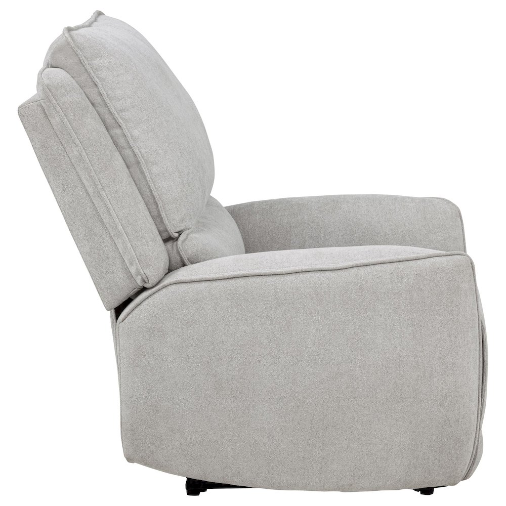 Sylmar Chenille Upholstered Power Recliner Dove Grey. Picture 9