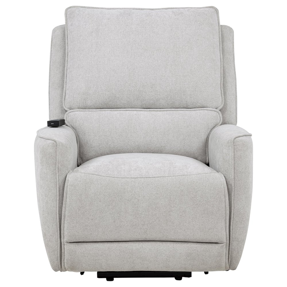 Sylmar Chenille Upholstered Dual Power Lift Recliner Grey. Picture 6