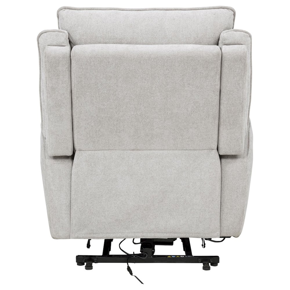 Sylmar Chenille Upholstered Dual Power Lift Recliner Grey. Picture 8