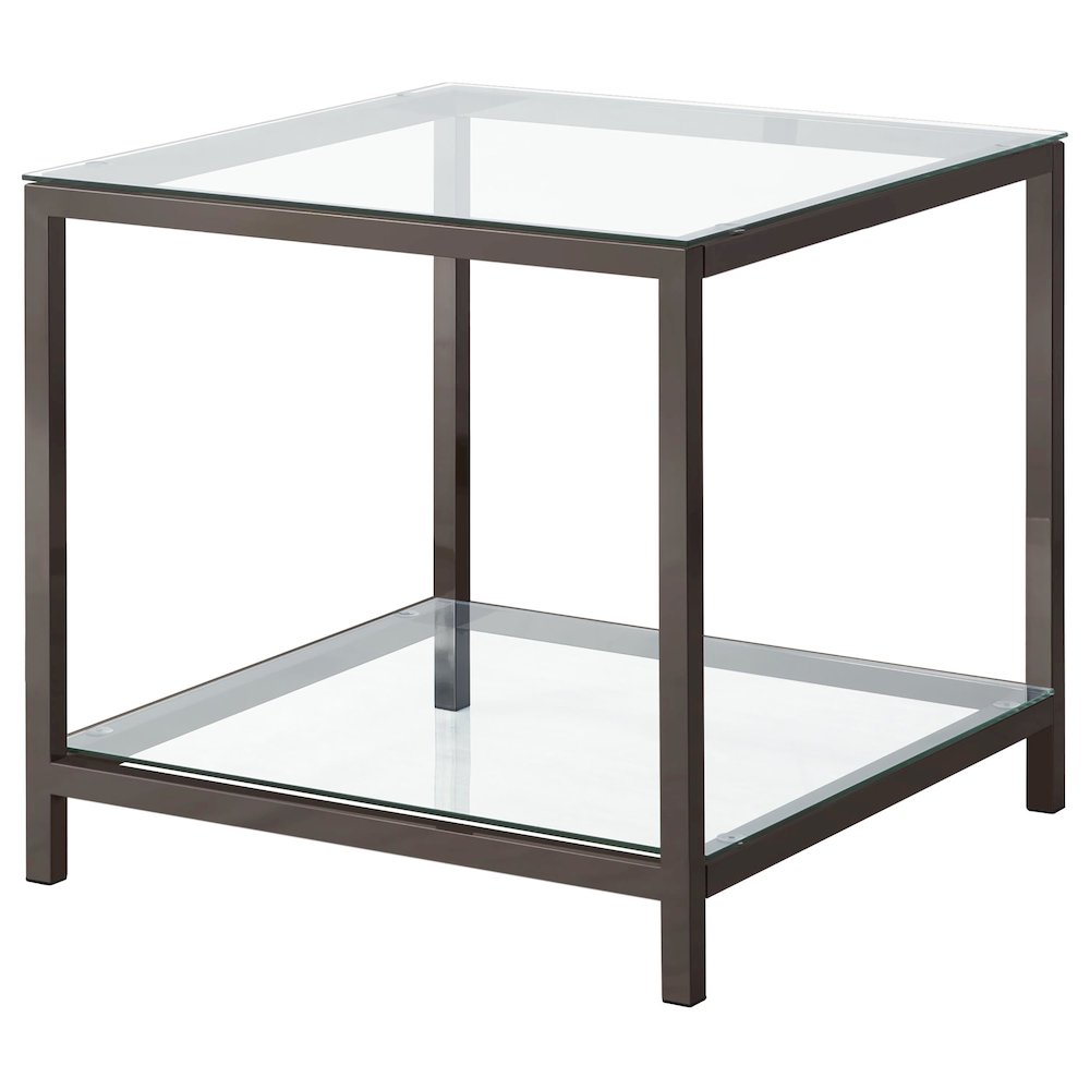 Trini 2-piece Coffee and End Table Set Black Nickel. Picture 4