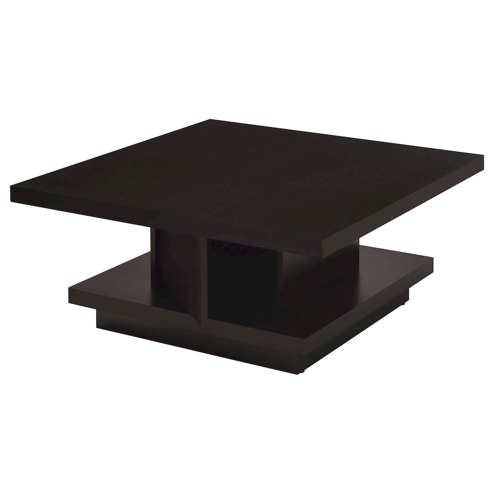 Reston 2-piece Square Coffee and End Table Set Cappuccino. Picture 7