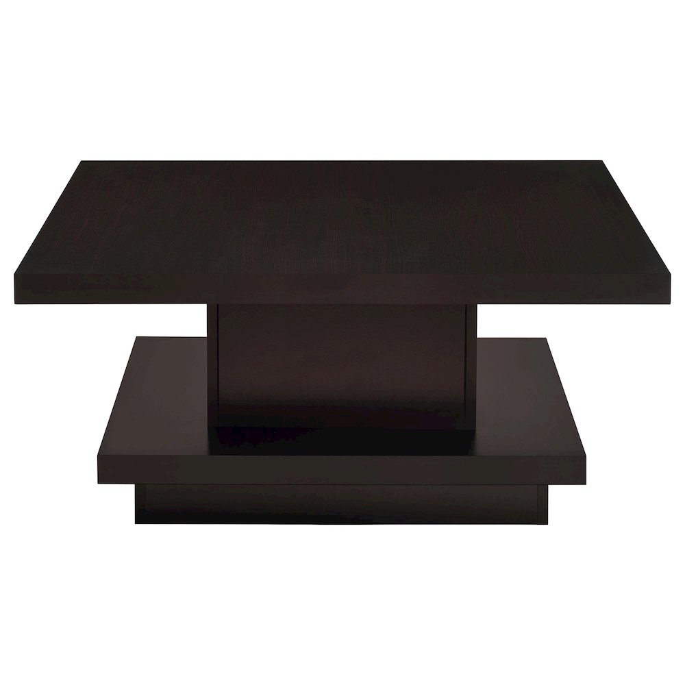 Reston 2-piece Square Coffee and End Table Set Cappuccino. Picture 8