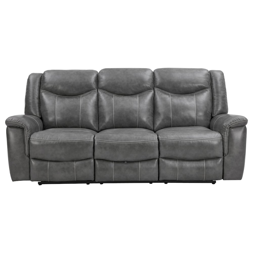 Conrad Upholstered Padded Arm Motion Sofa Grey. Picture 4
