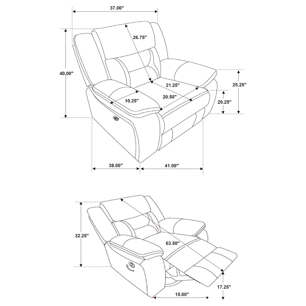 Greer Upholstered Swivel Glider Recliner Chair Taupe. Picture 10