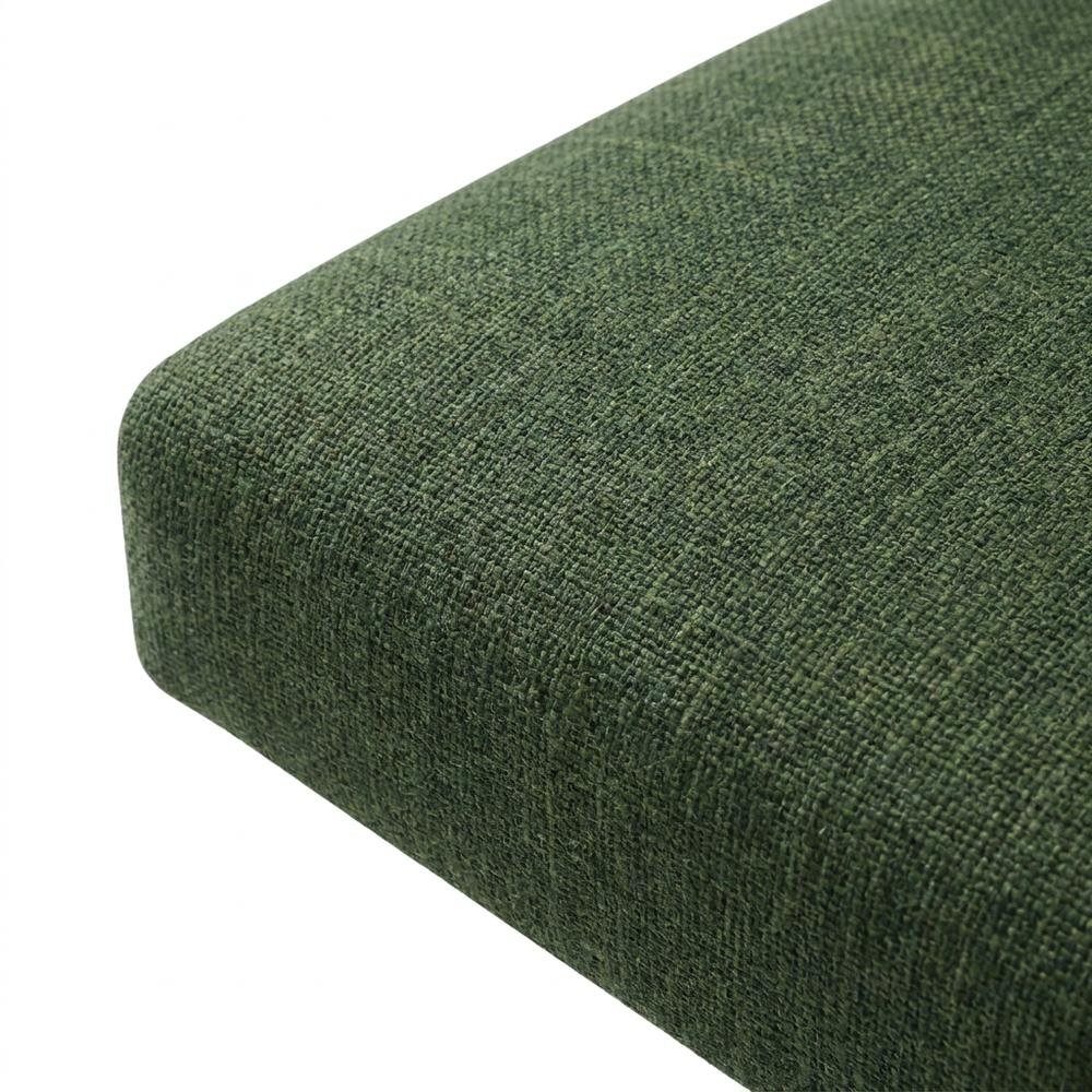 Polyester Upholstered Dining Side Chairs with Wood Legs, Green, Set of 2. Picture 7