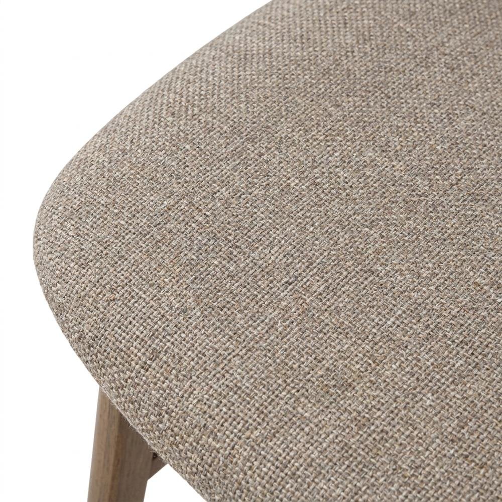 Mid-Century Modern Upholstered Wood Dining Side Chair, Walnut, Set of 2. Picture 7