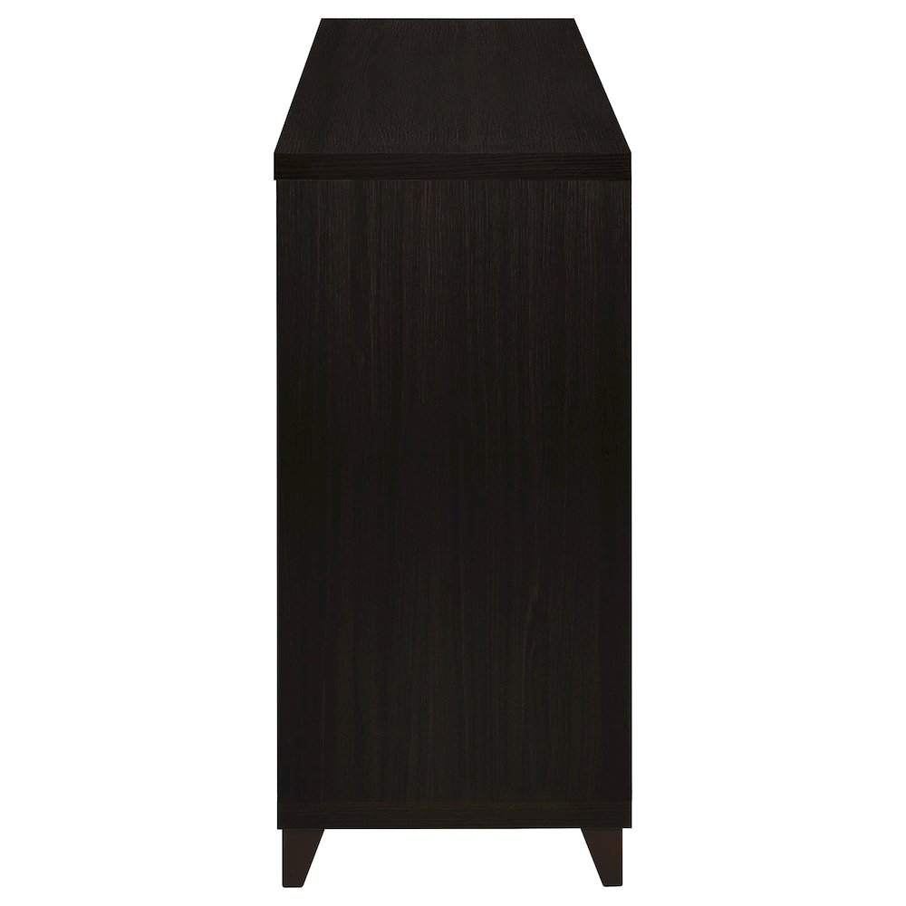 Lewes 2-door Engineered Wood 60" TV Stand Cappuccino. Picture 5
