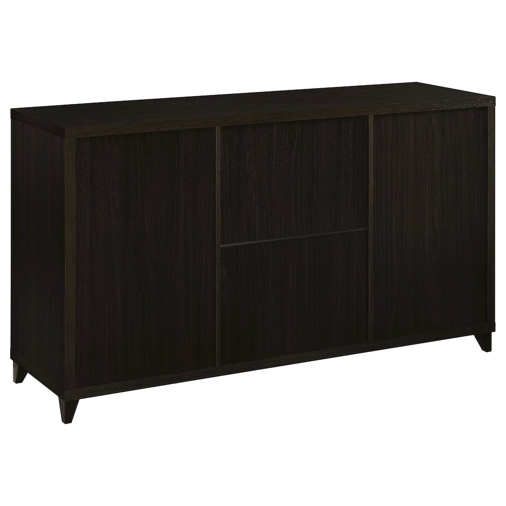 Lewes 2-door Engineered Wood 60" TV Stand Cappuccino. Picture 6