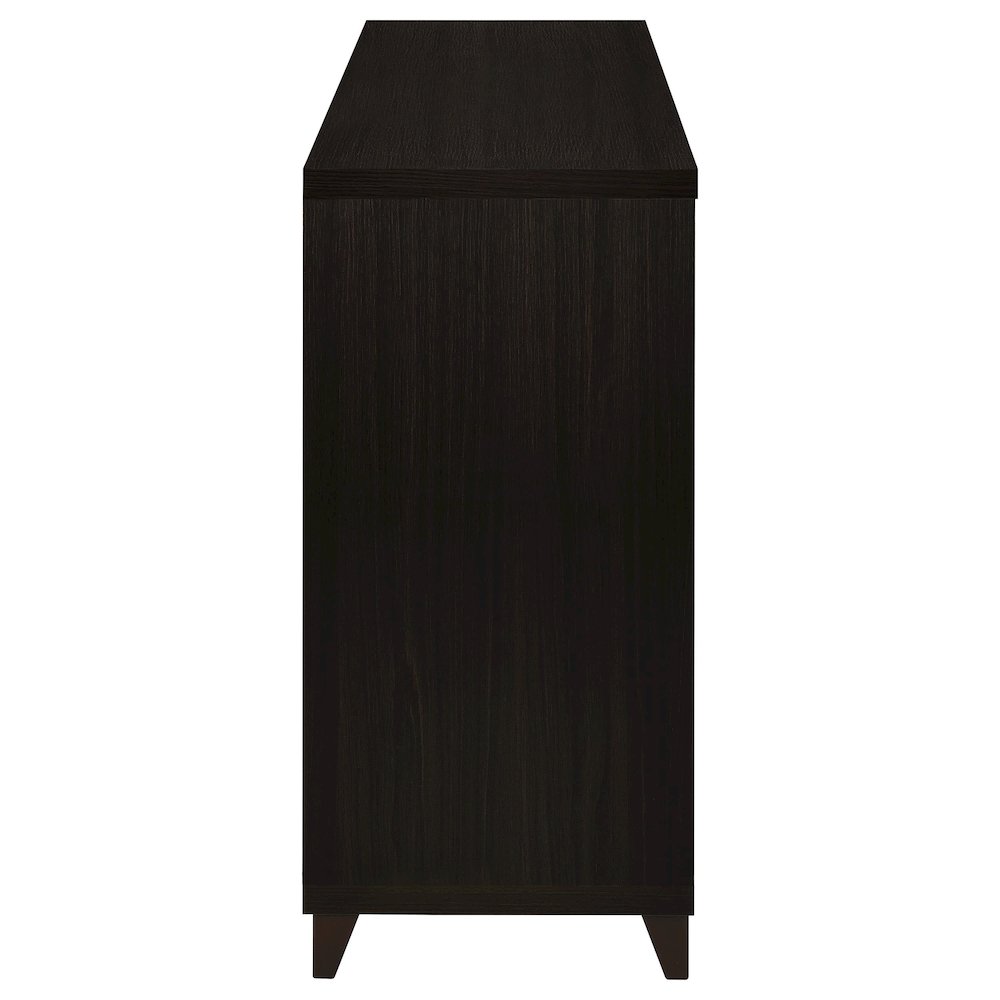 Lewes 2-door Engineered Wood 60" TV Stand Cappuccino. Picture 8