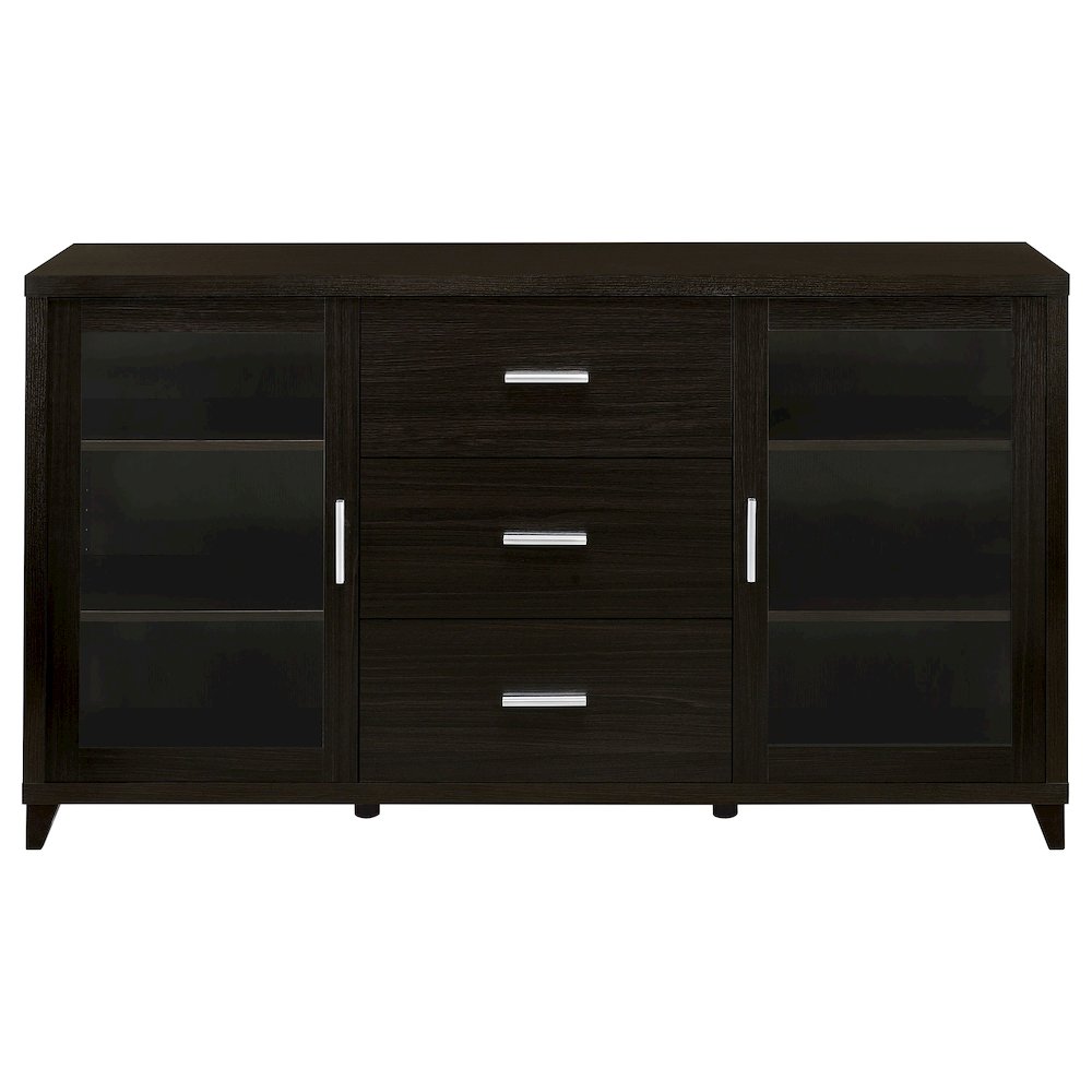 Lewes 4-piece 60" TV Entertainment Center Cappuccino. Picture 2