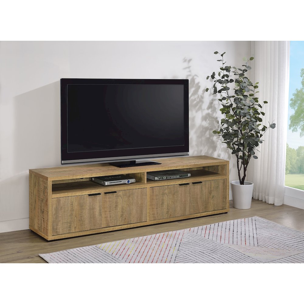 Sentnor 79-inch 4-door Engineered Wood TV Stand Media Console Mango. Picture 2