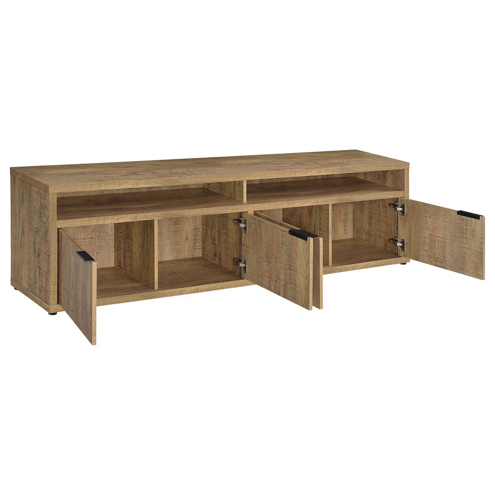 Sentnor 79-inch 4-door Engineered Wood TV Stand Media Console Mango. Picture 3