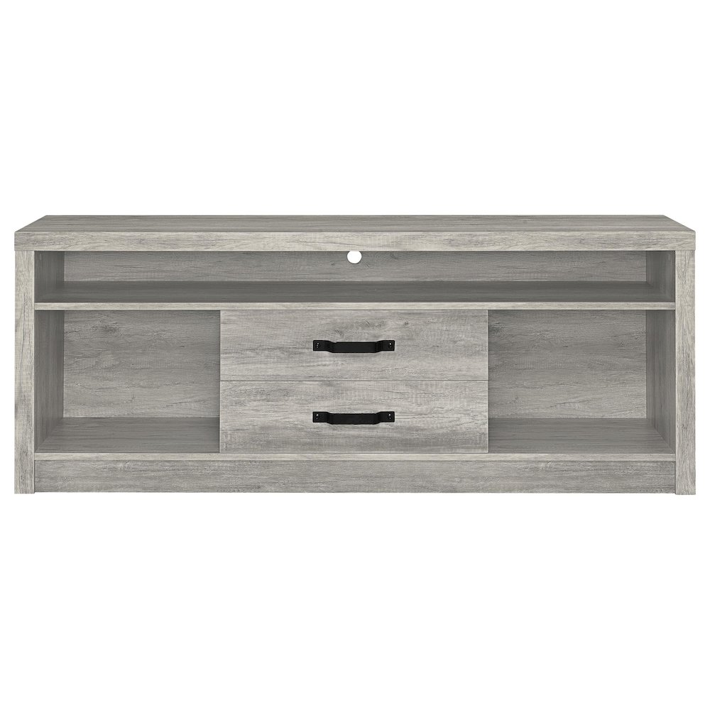 Burke 3-piece 59" TV Entertainment Center Grey Driftwood. Picture 5