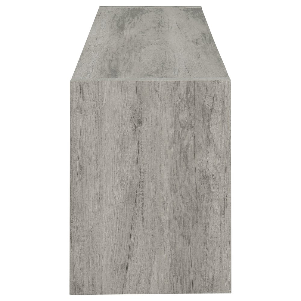 Burke 2-door Engineered Wood 71" TV Stand Grey Driftwood. Picture 6