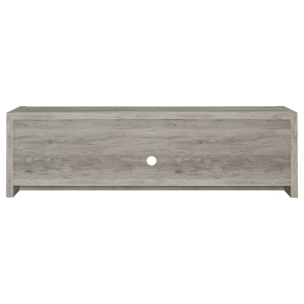 Burke 2-door Engineered Wood 71" TV Stand Grey Driftwood. Picture 7