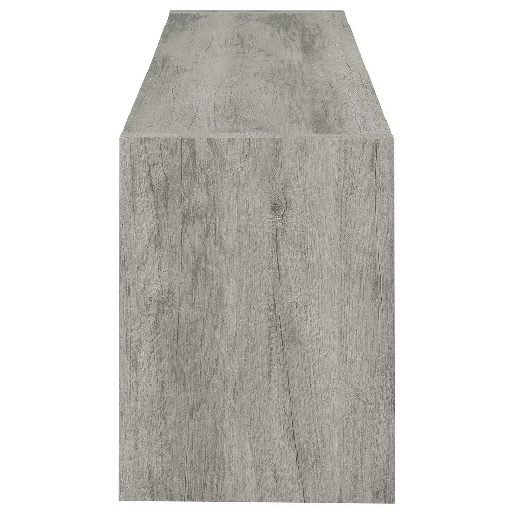 Burke 2-door Engineered Wood 71" TV Stand Grey Driftwood. Picture 8
